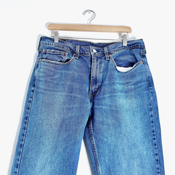 Levi's 514 Jeans Medium Wash Mid Rise Denim Size 34x32 - Picture 2 of 6